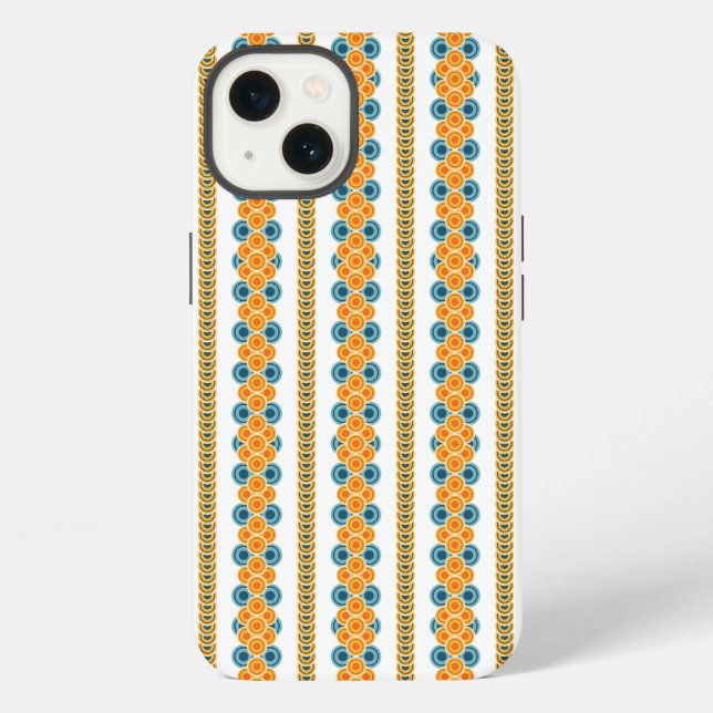 70s years circle rows iPhone case (Back)