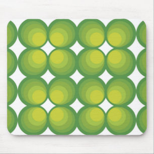 70's years green circle rows... mouse mat
