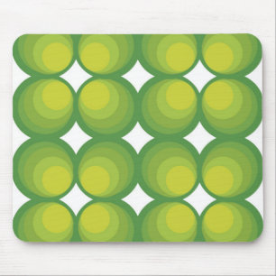 70's years green circle rows... mouse mat