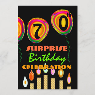 70th - 79th SURPRISE Birthday Party Invitation