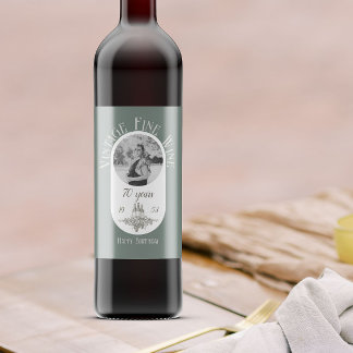 70th Age Birthday Personalizable Faux Vintage Wine Label