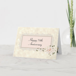 70th Anniversary Hydrangea Bouquet Card