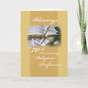 70th Anniversary of Religious Profession for Nun Card