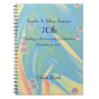 70th Anniversary Party Guest Book Hearts Notebook