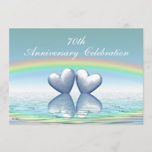 70th Anniversary Platinum Hearts Invitation