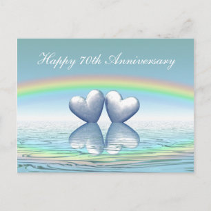 70th Anniversary Platinum Hearts Postcard