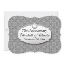 70th Anniversary Wedding Anniversary Platinum Z03