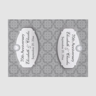 70th Anniversary Wedding Anniversary Platinum Z03 Tissue Paper