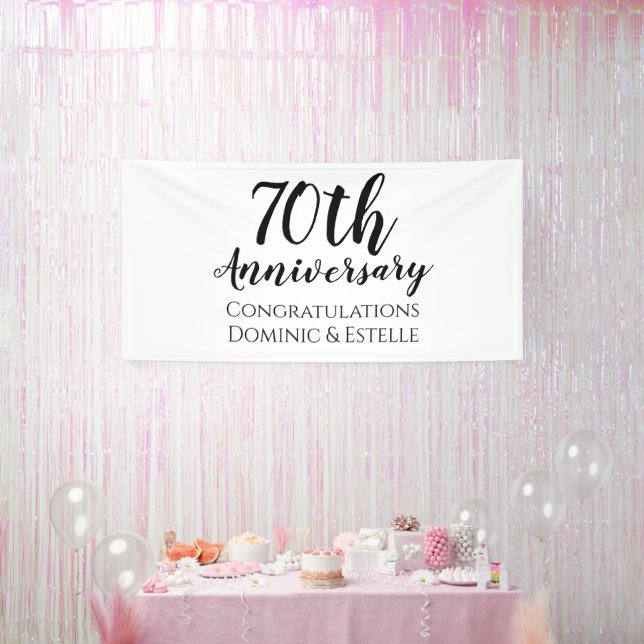 70th Annviersary Custom Party Banner  (Party)