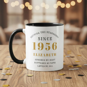 70th Birthday 1956 Add Name Elegant Mug
