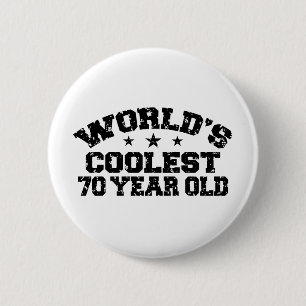 70th Birthday 6 Cm Round Badge