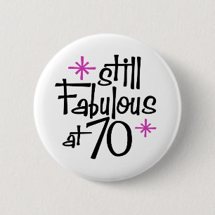 70th Birthday 6 Cm Round Badge