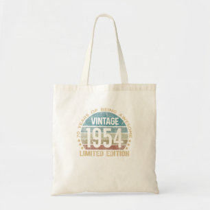 70Th Birthday 70 Year Old Gifts Vintage 1954 Limit Tote Bag