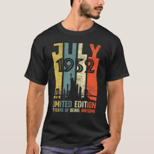 70th Birthday 70 Year Old July 1952 T-Shirt
