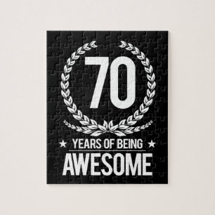 70th Birthday (70 Years Of Being Awesome) Jigsaw Puzzle