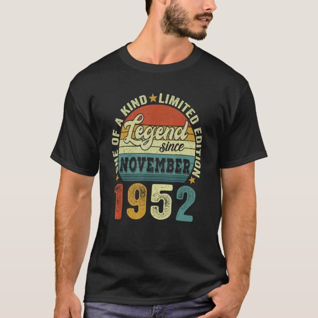 70th Birthday 70 Years Old Boy Legend Since Novemb T-Shirt (Front)