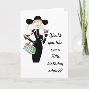 *70th BIRTHDAY ADVICE* TO A CO-WORKER Card