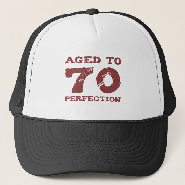 70th Birthday Aged To Perfection Trucker Hat (Front)