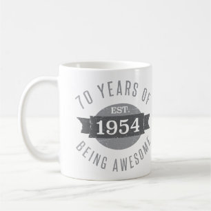 70th Birthday Awesome 1954 Coffee Mug