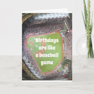 "70th BIRTHDAY" BASEBALL AND BIRTHDAYS!!! Card