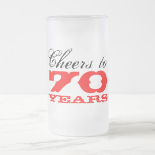 70th Birthday Beer Glass   Gift Mug for men
