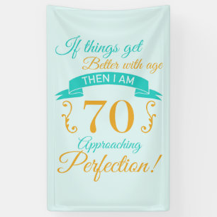 70th Birthday Better With Age Banner