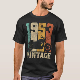70th Birthday Biker Vintage 1953 Motorcycle T-Shirt
