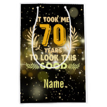 70th Birthday Black and Gold theme  70 years old 