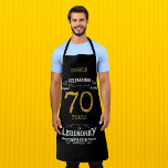 70th Birthday Black Gold Legendary Funny<br><div class="desc">A personalised elegant 70th Birthday BBQ apron that is easy to customise for that special birthday party occasion.</div>