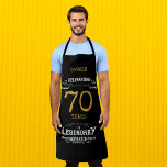 70th Birthday Black Gold Legendary Funny Apron<br><div class="desc">A personalised elegant 70th Birthday BBQ apron that is easy to customise for that special birthday party occasion.</div>