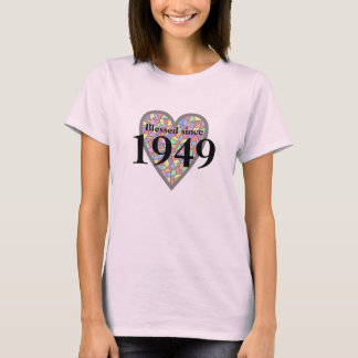 70th birthday Blessed since 1949 stained glass T-Shirt