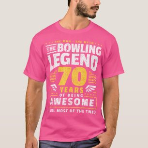 70Th Birthday Bowling 70 Years Old Bowler T-Shirt