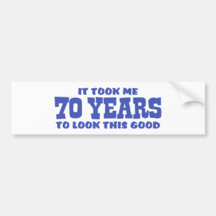 70th Birthday Bumper Sticker