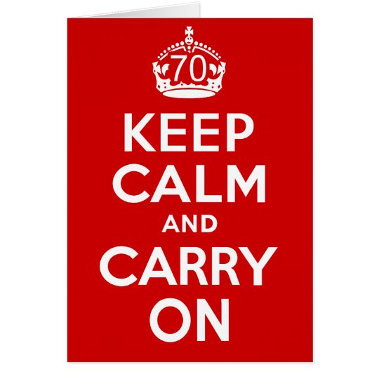 70th Birthday Card