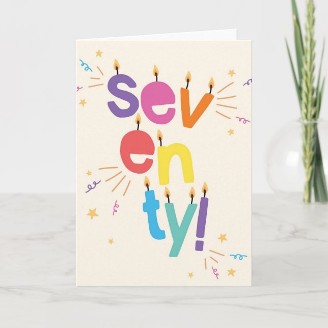 70th Birthday Card  (Front)