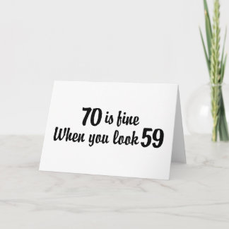 70th Birthday Card