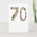 70th birthday card, beer card<br><div class="desc">These greeting cards are inspired by my day dreams. I hope some of them suit your friends and family!
All the cards are my own designs,  mostly prints of my hand illustrations using bold colours and humour. The range is modern,  made in the UK and professionally created.</div>