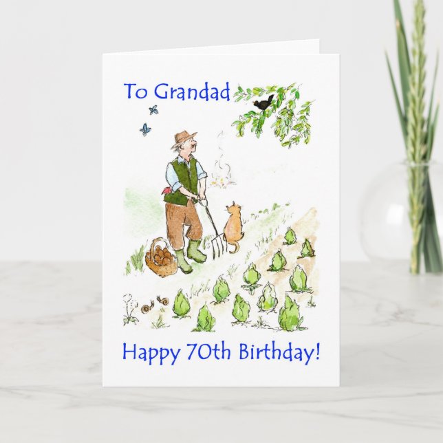 70th Birthday Card for a Grandfather (Front)
