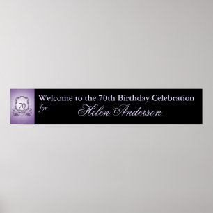 70th Birthday Celebration Custom Banner Poster