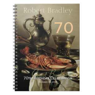 70th Birthday Celebration Customisable Guest Book