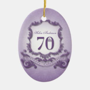 70th Birthday Celebration Personalised Ornament