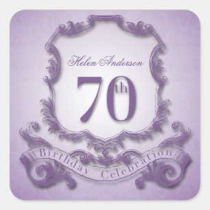 70th Birthday Celebration Personalised Stickers