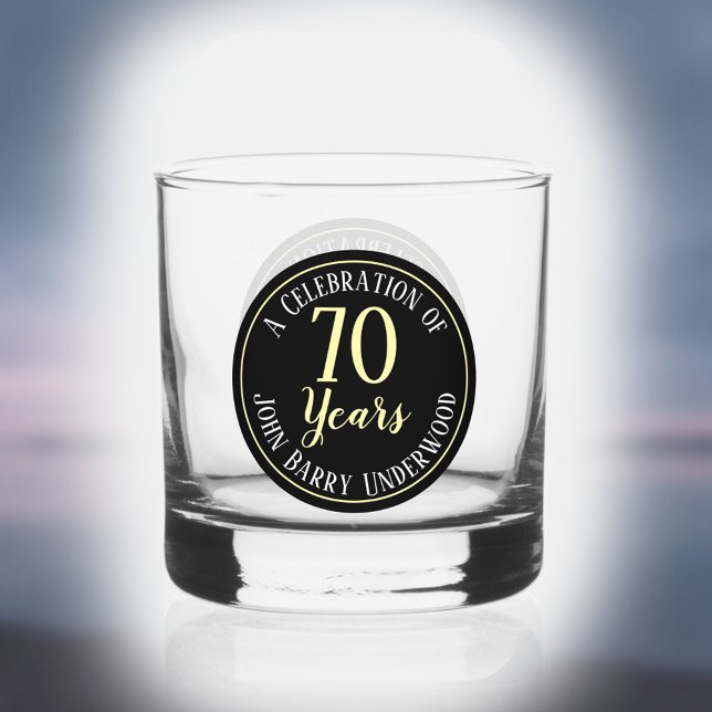 70th Birthday Celebration Whiskey Glass (Creator Uploaded)