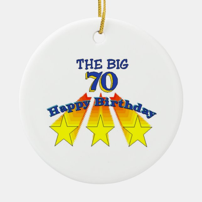 70th Birthday Ceramic Ornament (Front)