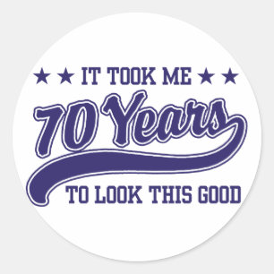 70th Birthday Classic Round Sticker