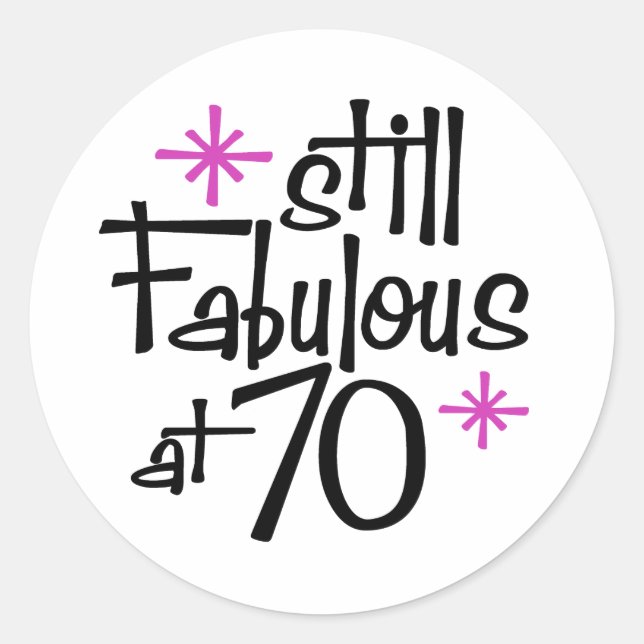 70th Birthday Classic Round Sticker (Front)