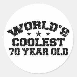 70th Birthday Classic Round Sticker