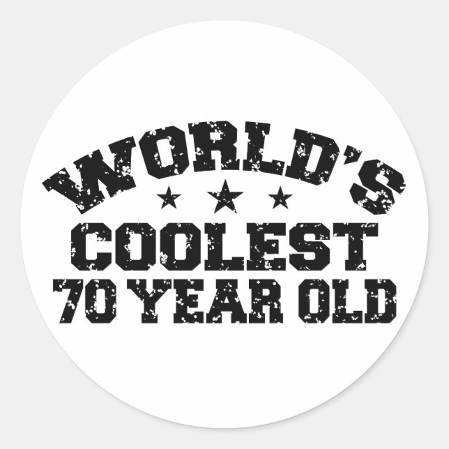 70th Birthday Classic Round Sticker (Front)