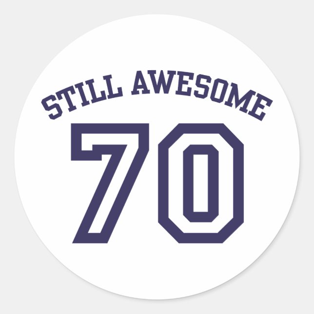 70th Birthday Classic Round Sticker (Front)