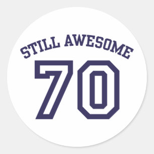 70th Birthday Classic Round Sticker